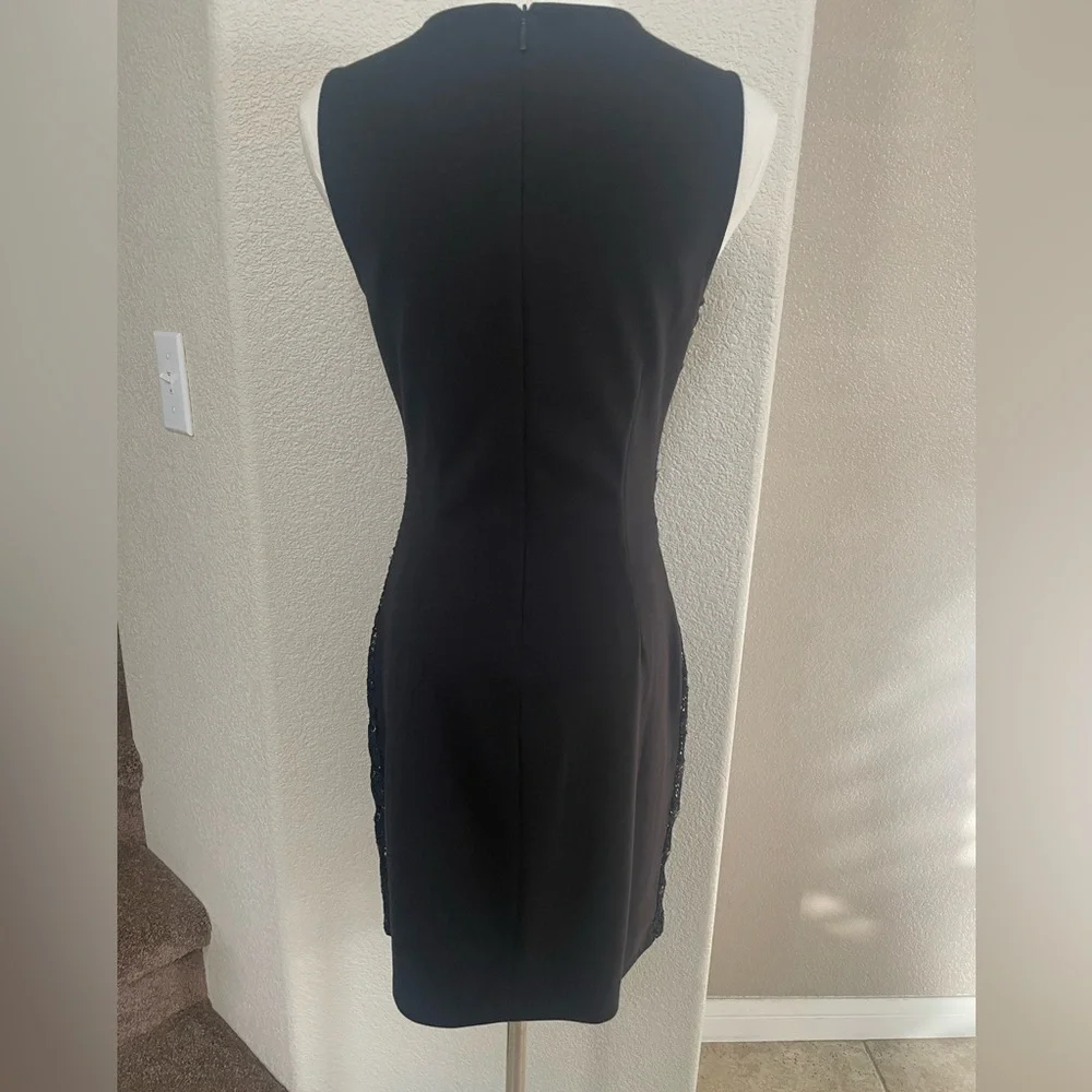 Armani Exchange Black Lace Sequin Sheath Dress Size S - Picture 4 of 15